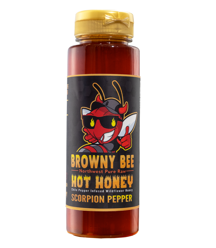 Scorpion Pepper Browny Bee Hot Honey 12 oz