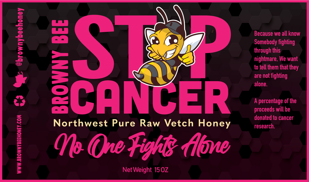 Breast Cancer Awareness Browny Bee Vetch Honey