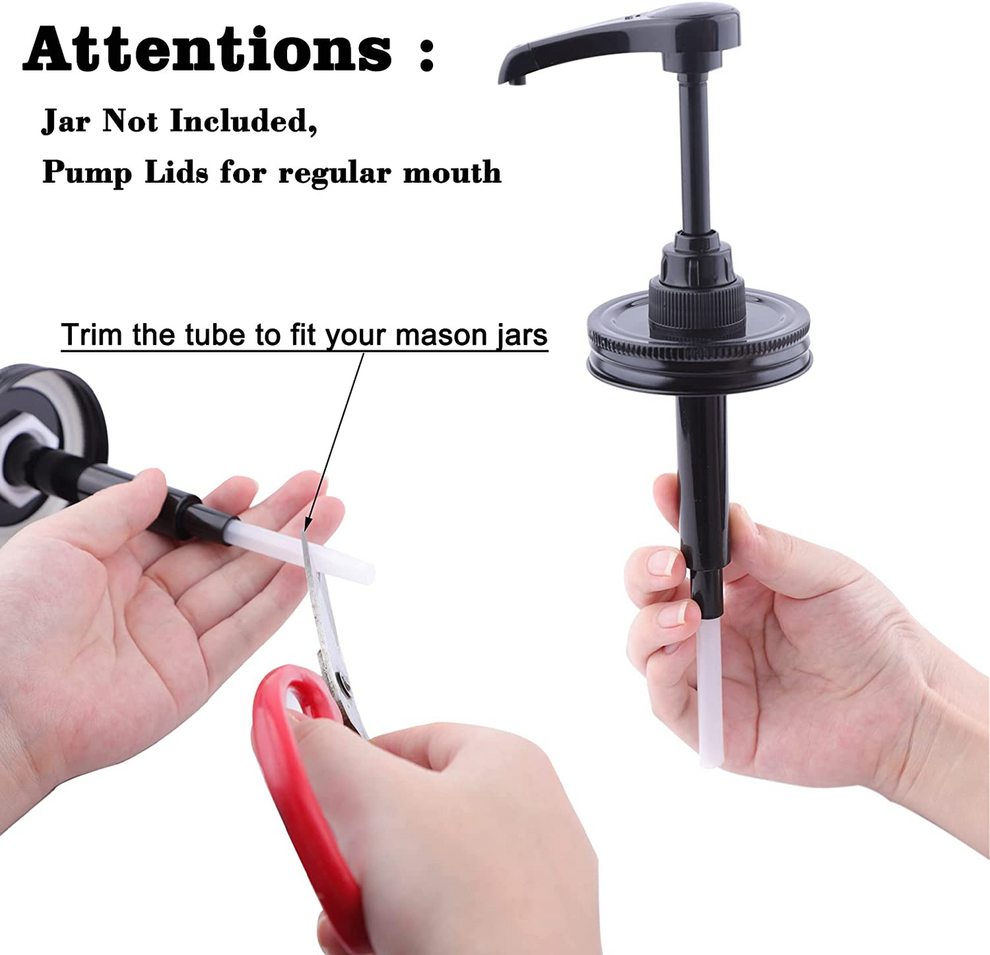 Honey Dispenser Pump Lid for Regular Mouth Mason Jar