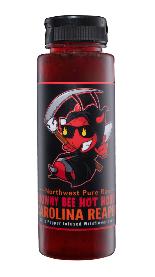 Carolina Reaper Browny Bee Hot Honey 12 oz