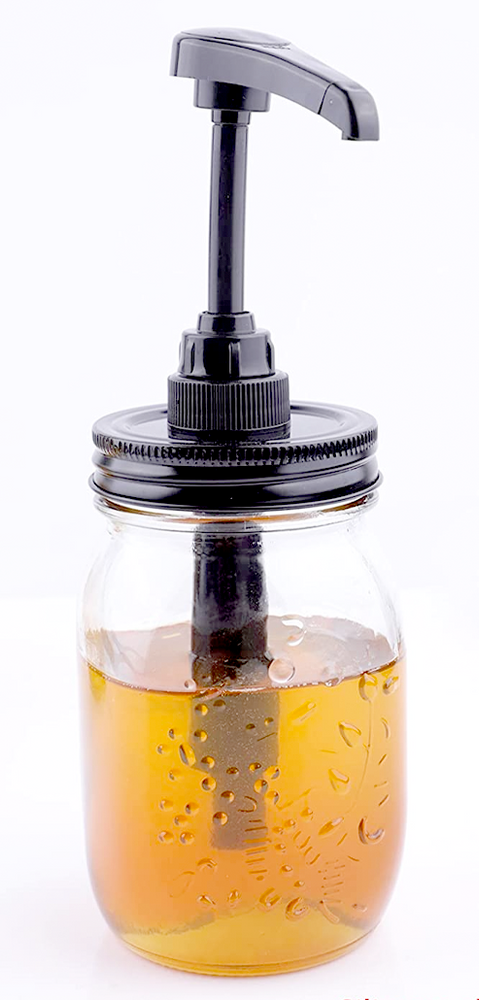 Honey Dispenser Pump Lid for Regular Mouth Mason Jar